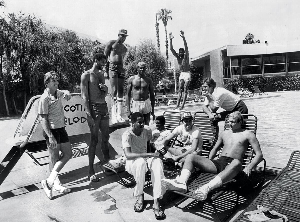 The Lakers at the Ocotillo Lodge.